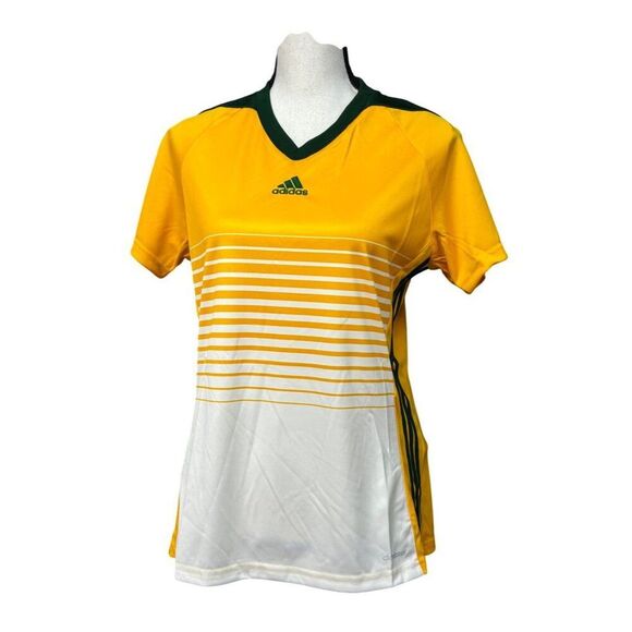 Adidas Women’s  Climacool Custom Print Tiro 17 Jersey, Yellow/Green/White, Sz. M - Picture 1 of 13